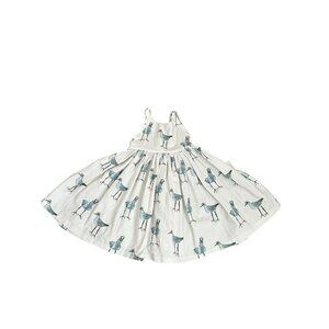 Charming White and Blue Kids Dress